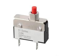 Interruptor de circuito de reinicio manual de 2 A, protección contra | Reset manual, corta la electricidad en caso de sobrecarga, seguro para electrodomésticos y herramientas