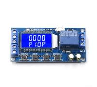 Interruptor de circuito de sincronización programable con pantalla LCD, retardo de 5 V/12 V/24 V para módulo de relé para proyectos de automatización, temporizador cíclico con parada de un botón y