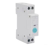 Interruptor de circuito inteligente WiFi 10-63A 1P DIN Rail interruptor de control remoto compatible con aplicación inteligente, control de sincronización de teléfono móvil, modos de cuenta regresiva