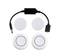 Interruptor de control remoto inalámbrico RF 5 V USB para tiras LED, control inalámbrico de 433,92 MHz con función de aprendizaje, carga de 3 A, carcasa ABS, negro, fácil instalación para lámparas de