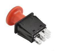 Interruptor de cortacésped de repuesto para 582107602 539101768 582107601 - Rocker de encendido y apagado resistente para pieza de reparación de tractor de giro cero, negro (rojo)