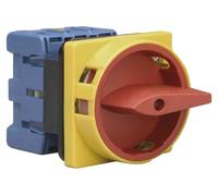 Interruptor de corte de emergencia KRAUS&NAIMER, con capacidad de bloqueo, 40 A, 1 x 90°, color rojo/amarillo. Kraus & Naimer KG, modelo 41B, referencia T203/01 E 1 S