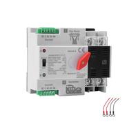 Interruptor de emergencia 2P 125A 220V ATS Interruptor de transferencia | Interruptor de transferencia automático de doble potencia, conmutador automático para sistemas fotovoltaicos