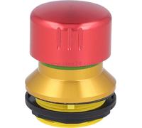 Interruptor de emergencia/botón de parada de emergencia de aluminio, para una profundidad de instalación de 9,2 mm, de forma redonda, marca SHORTRON, serie "Zwischenbau"