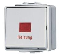 Interruptor de emergencia para calefacción, modelo JG APWG WG 600, referencia 606HW, color gris, para encendido/apagado