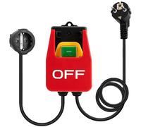 Interruptor de encendido/apagado de 250 V y 16 A, con función de parada de emergencia e incluye toma de corriente
