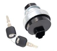 Interruptor de encendido metálico 1684609 con cubierta antipolvo para | Llaves, diseño de cabeza negra, llavero listo, incluye llave de repuesto para prevención de pérdidas
