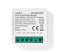 Nedis Módulo conmutador Smart WiFi WIFIWMS10WT – 3680W, conexión terminal, App Android/iOS