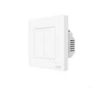 Interruptor de escena inteligente para Moes para Tuya para ZigBee Interruptor de luz inteligente, interruptor de pared, serie Star Ring, palanca de un botón, enlace de toda la casa (2 bandas blancas)