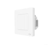 Interruptor de escena inteligente para Moes para Tuya para ZigBee Interruptor de luz inteligente, interruptor de pared, serie Star Ring, palanca de un botón, enlace de toda la casa (3 bandas blancas)