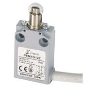 Interruptor de final de carrera 1R 1Z, con mecanismo de contacto instantáneo, pulsador de metal y rodillo de acero paralelo, Ø12, modelo PEM1G12Z, referencia A37-A83Z