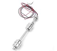 Interruptor de flotador, DC 0~110V Interruptor de flotador de bola doble de acero inoxidable Interruptor de sensor de controlador de nivel de agua para tanque de agua, piscina, fregadero, etc(150mm)