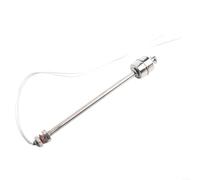 Interruptor de flotador de acero inoxidable Sensor de nivel de agua Montaje vertical 240V AC 0.5A para control de tanque Detector de líquidos automático Plata Grado 304 10mm Rosca 100mm Longitud (L=