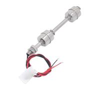 [Interruptor de Flotador de Doble Bola] Sensor de Nivel de Líquido de Acero Inoxidable de Alta Sensibilidad, 150 Mm, 0-220 V, Longitud del Cable 400 Mm, para Tanque de Agua,