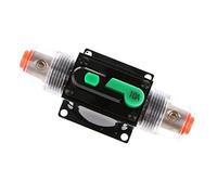 Interruptor de fusible Automático,DC 12-48V Disyuntor en línea de Audio Del Coche,Portafusibles en línea,Disyuntor con Restablecimiento Manual para Motor Auto Car Marine Boat Bike Stereo Audio(10A)