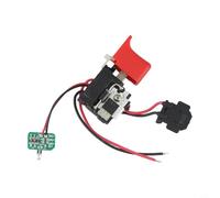 Interruptor de gatillo de taladro, botón de control variable para taladro de mano eléctrico, amoladora angular, pieza de herramienta eléctrica con luz DCJZ1601 Negro Rojo