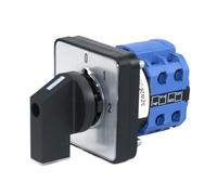 Interruptor de leva universal con perilla manual, SZW26/LW26-20, 20 A, 660 V, 0-1-2, bipolar, tres posiciones, 64 x 64 mm, 48 x 48 mm(0-2.2 0 1 2 48X48mm)