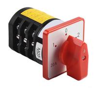 Interruptor de Levas 3 Posiciones 660V 20A PC Ignífugo | 660V 20 3 positions (1-0-2), flame retardant PC material, safe insulation, industrial grade