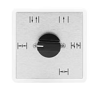 Interruptor de Llave de Programa de Puerta Automática, Interruptor de Panel de Aluminio Cepillado con 5 Posiciones, Suministros Domésticos Universales Multifunción para Puerta de Casa
