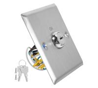 Interruptor de Llave para Control de Acceso de Puerta, Acero Inoxidable | Acabado Plata, Modelo Resistente al Fuego, Uso en Mantenimiento y Seguridad, Integración Sistemas Existentes