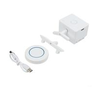 Interruptor de luz inalámbrico con control remoto para automatización del hogar con operación de largo alcance y fácil instalación, no requiere cableado, dispositivo de material ABS de color blanco