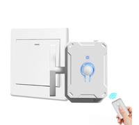 Interruptor de luz inalámbrico con control remoto para interruptores de palanca, recargable por USB, sin necesidad de cableado para dormitorio, sala de estar (1 llave blanca)