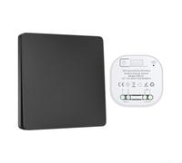 Interruptor de luz inalámbrico de tipo 86 con receptor, sin batería, obtención de energía de pulsación de botón, IP44 resistente al agua, mando a distancia de 433,92 MHz para iluminación Smart Home