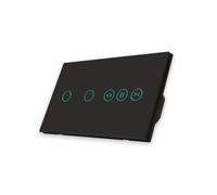 Interruptor de Luz + Interruptor de Estores Duplo Inteligente WiFi Smartify - Preto
