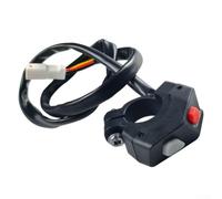 Interruptor de manillar de motocicleta de 7/8 pulgadas para faros antiniebla y botón de arranque del motor, construcción ABS negra de 12 V, con cable de 25 pulgadas de longitud para la mayoría de