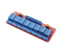 Interruptor de módulo de relé de placa DC 5V/12V/24V, Módulo de relé de 8 canales con disparador de bajo de aislamiento OPTO(5V)