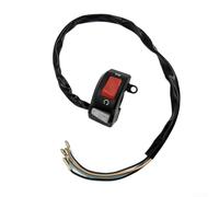 Interruptor de motocicleta de 22 mm, soporte para manillar de faros antiniebla, interruptor basculante impermeable con LED rojo, 12 V, 10 A