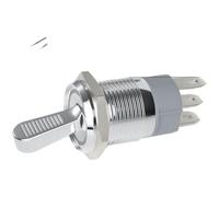 Interruptor de palanca basculante de metal de 16 mm, 2 posiciones, 10 A | Soporta hasta 10 A de corriente de carga para un rendimiento fiable en aplicaciones eléctricas exigentes.