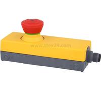 Interruptor de parada de emergencia / Botón de parada de emergencia en carcasa, con conexión M12 de 8 polos, con iluminación, con conector M12