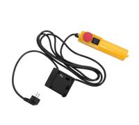 Interruptor de Parada de Emergencia con Doble Botón y Cable de 3 Metros | Control Manual con Mecanismo de Doble Reinicio, Pieza de Repuesto de Plástico y Cable para Equipos Industriales