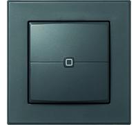 Interruptor de pared HOMEMATIC, de doble pulsador, color antracita, 1 unidad.