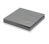 Interruptor de pared inalámbrico 1/2/3 Gang RF 433MHz transmisor remoto receptor Kit AC 85-250V 10A Control de iluminación inteligente para el hogar con panel fluorescente de brillo nocturno (gris 3)
