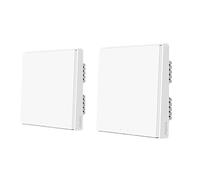 Interruptor de pared inteligente, control inalámbrico, compatibilidad Zigbee, 2 vías, sin necesidad de cable neutro, 1 botón