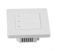 Interruptor de pared inteligente Moes For Tuya para Zigbee, panel táctil de la serie Star Ring con control remoto RF, PC de larga duración de 86 x 86 mm, blanco (3 bandas blancas)