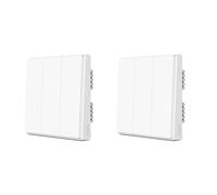 Interruptor de pared inteligente, no requiere cable neutro, tecnología de comunicación inalámbrica ZigBee, modelo D1, sin neutro, 3KX2