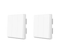 Interruptor de pared inteligente, no requiere cable neutro, tecnología de comunicación inalámbrica ZigBee, modelo D1 con neutro, 3 x 2