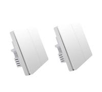 Interruptor de pared inteligente, no requiere cable tro, tecnología de comunicación inalámbrica ZigBee, compatible con tra 2x2
