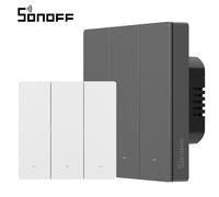Interruptor de pared inteligente SONOFF M5 86 tipo Matter con botón físico, modo de relé desmontable, programación y control por voz a través de Apple Home, Alexa y Google Home M5-2C-86M