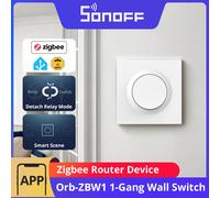 Interruptor de Pared Inteligente Zigbee SONOFF Orb-ZBW1 de 1 Canal, Diseño Compacto para Empotrar en Pared, Compatible con Alexa y SmartThings, Requiere Zigbee Hub