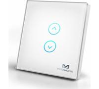 Interruptor de pared táctil para persianas enrollables, Z-Wave, con doble botón