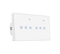 Interruptor de pared WiFi inteligente, control de voz compatible con Alexa ForGoogle Home, control remoto de aplicación ForTuya, interruptor de encendido/apagado para iluminación del hogar (wifi6)