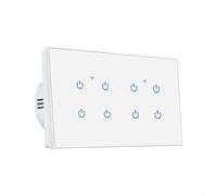 Interruptor de pared WiFi inteligente, control de voz compatible con Alexa ForGoogle Home, control remoto de aplicación ForTuya, interruptor de encendido/apagado para iluminación del hogar (wifi8)