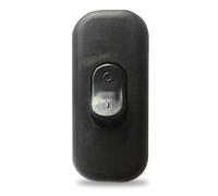 Interruptor de paso negro 2A 250V, ideal para controlar el flujo eléctrico en instalaciones eléctricas domésticas y comerciales.