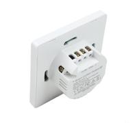 Interruptor de persiana inteligente con WiFi para control de pantalla tuya APP de cristal para Alexa para Google Home, control por voz, 230 V, 86 x 86 mm, color blanco (negro)