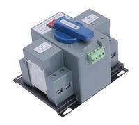 Interruptor de red, conmutador de fuente de alimentación dual 63 A, ATS conmutador automático 2P, interruptor de carga, doble corriente, interruptor de transferencia DIN, riel 2 segundos, inversor
