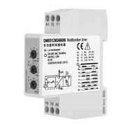 Interruptor de retardo de relé de tiempo Temporizador multivoltaje ajustable con 7 funciones para panel de control de automatización industrial Montaje SPDT DPDT